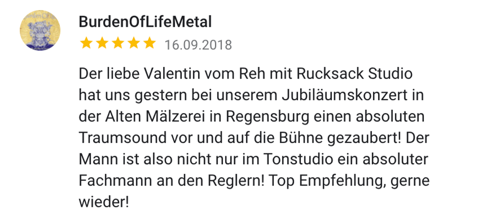Reh Mit Rucksack Rezension